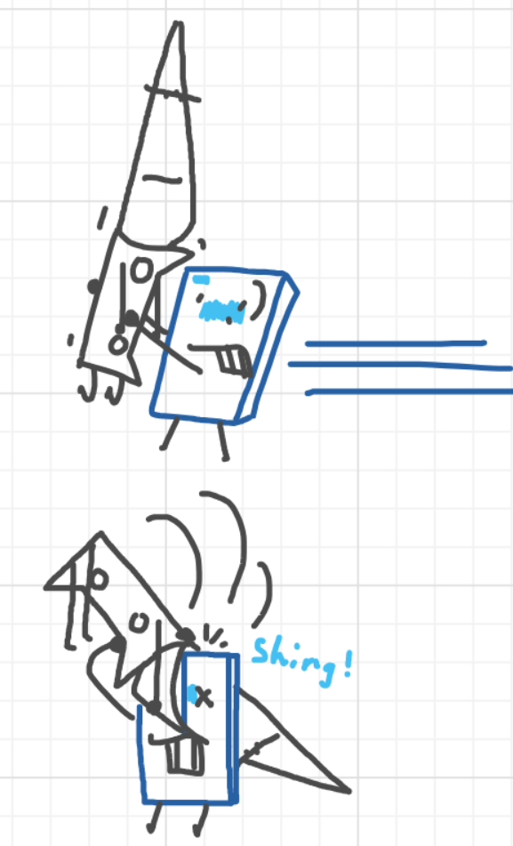 A panel from Running Duos, episode four of the Board Boards object show by Furretwalk/WalkingFurret.